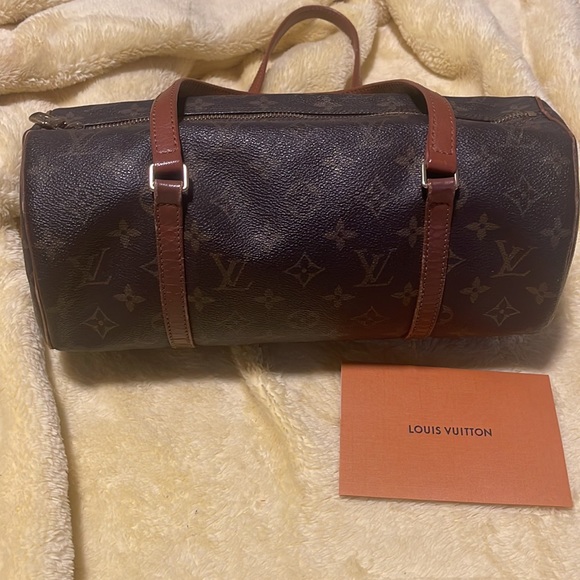 LV MONOGRAM PAPILLON VINTAGE BAG WITH LOCK AND KEY#302 AND LV PAPER CARD HOLDER! - Picture 3 of 15